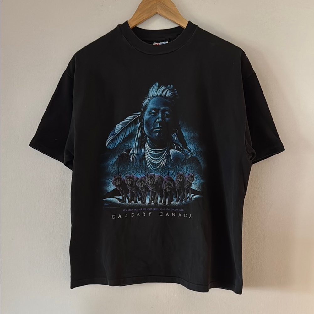 Vintage Calgary Canada Native American T-Shirt / Large / 1993